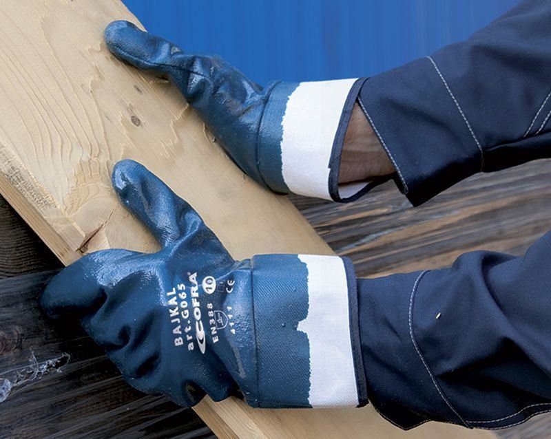 Γάντια Νιτριλίου Cofra Bajkal white/navy - Image 2