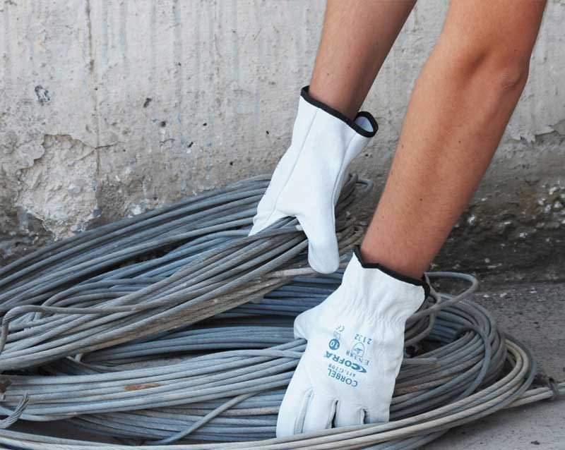 Γάντια Εργασίας Δερμάτινα Cofra Corbel white - Image 2