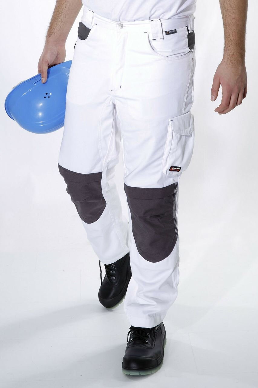 Υδροφοβικό Παντελόνι Εργασίας Ελαιοχρωματιστή Cofra Salisbourg white/anthracite - Image 2