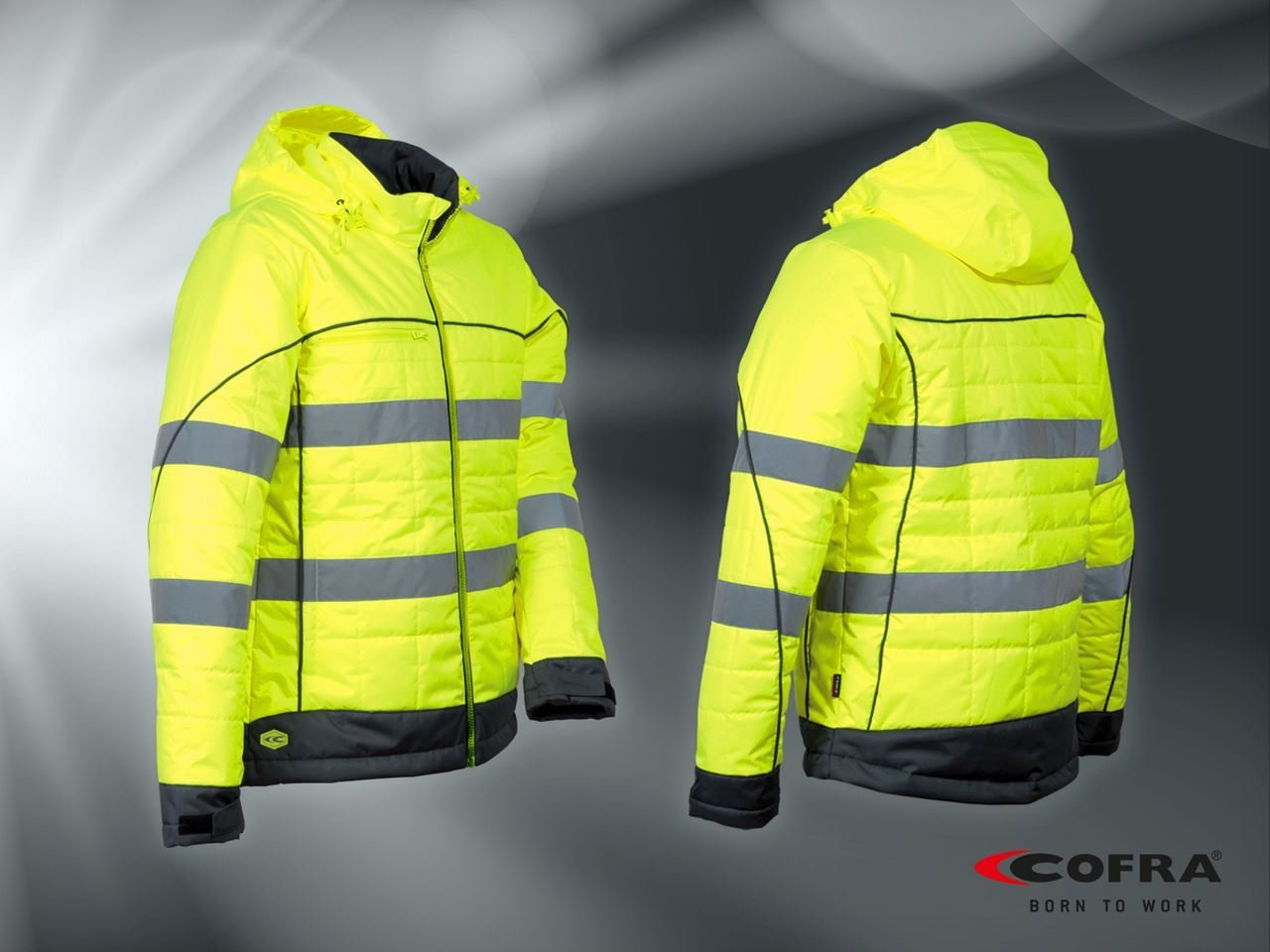 Ανακλαστικό Μπουφάν Εργασίας Cofra Recife yellow - Image 2