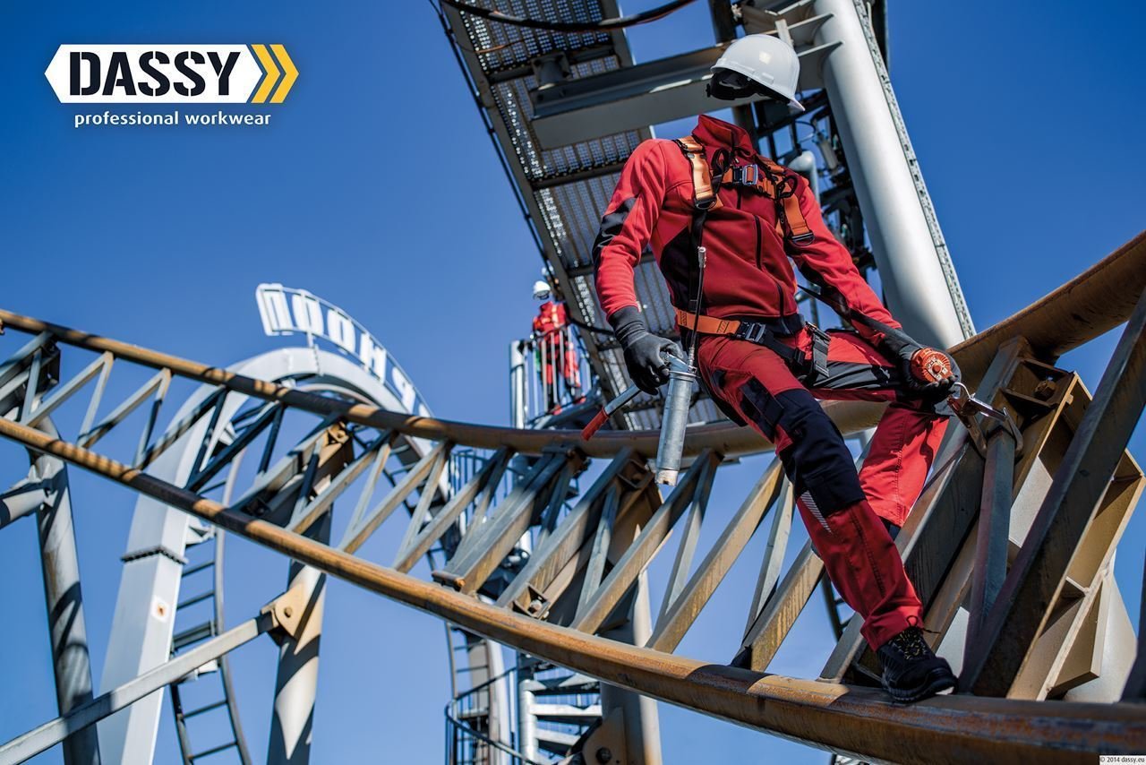 Παντελόνι Εργασίας 4-way Stretch Dassy Dynax red/black - Image 2