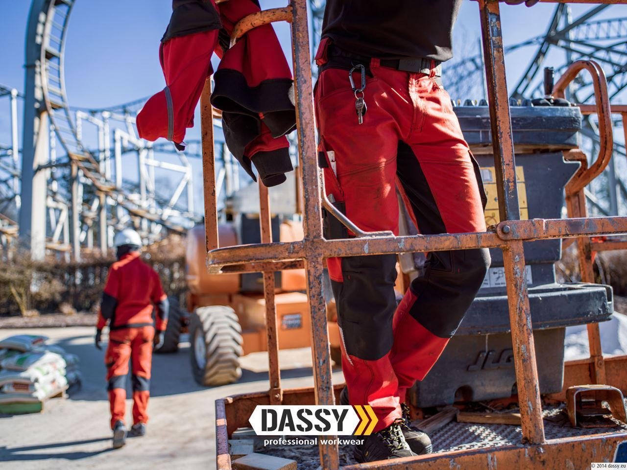 Παντελόνι Εργασίας 4-way Stretch Dassy Dynax red/black - Image 3