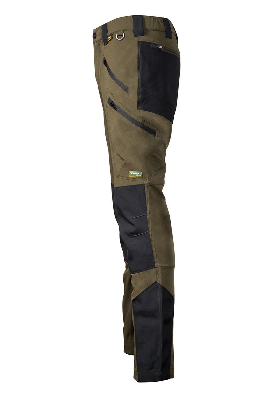 Κυνηγετικό Παντελόνι Ελαστικό 4-way stretch Cofra Velten clay brown/black/orange - Image 2