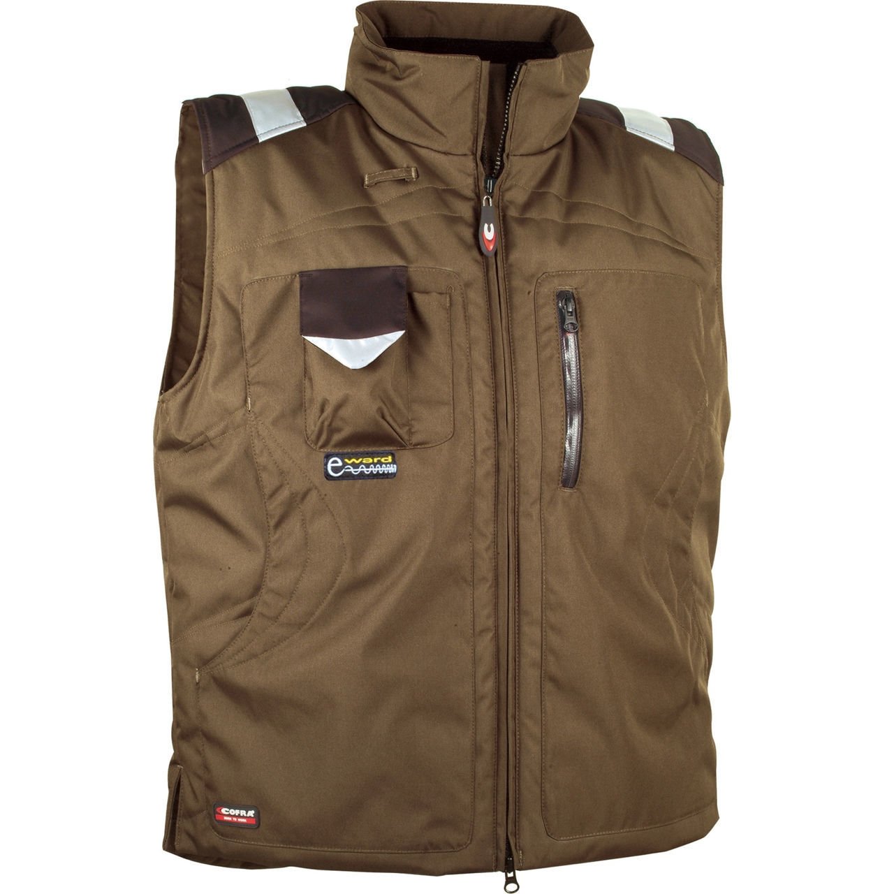 Αδιάβροχο Γιλέκο Εργασίας Cofra Polar clay brown/black