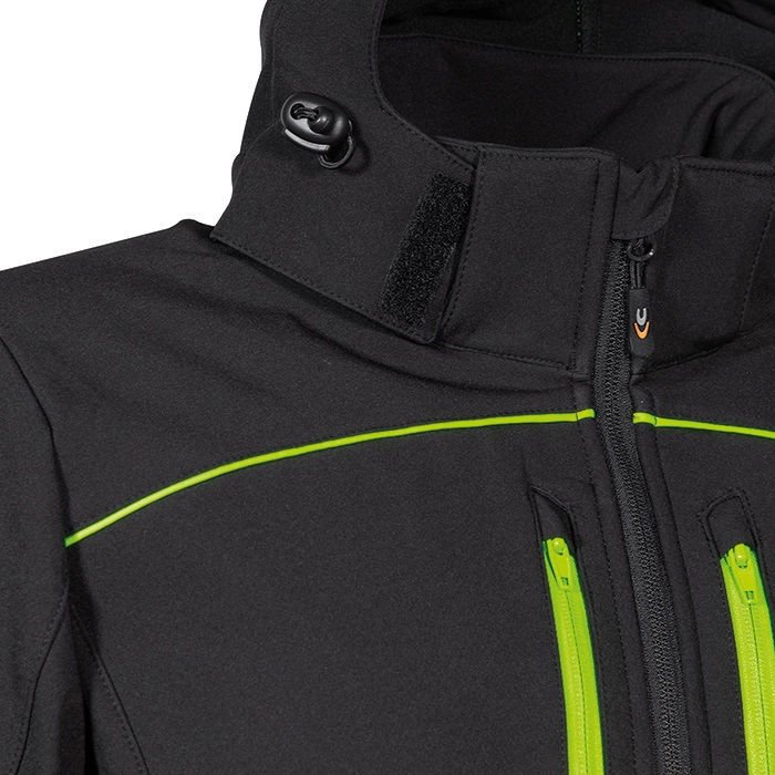 Κυνηγετικό Ελαστικό Softshell Jacket Cofra Klarbo black/lime - Image 2