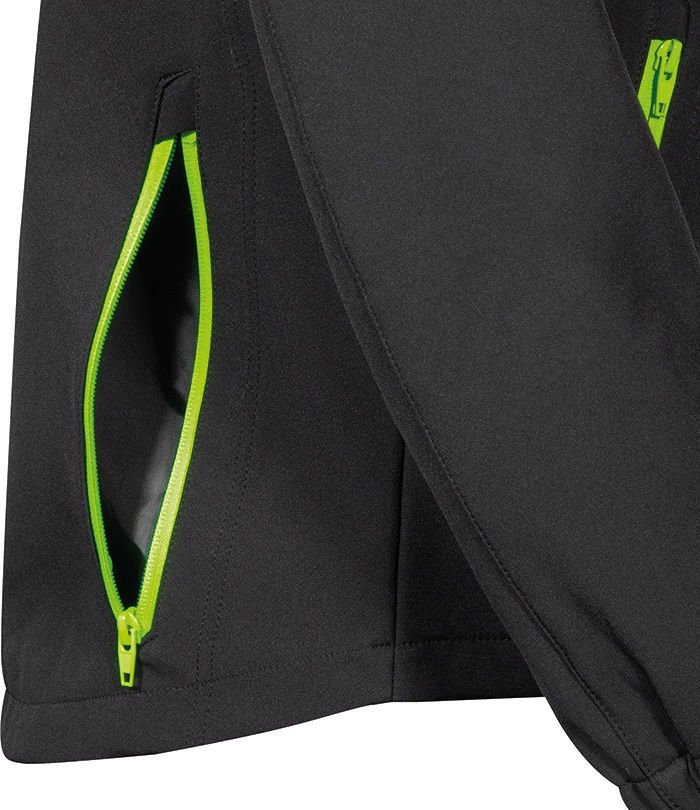 Κυνηγετικό Ελαστικό Softshell Jacket Cofra Klarbo black/lime - Image 4