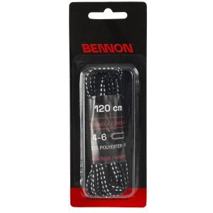 Κορδόνια παπουτσιών Bennon black-grey 120εκ.
