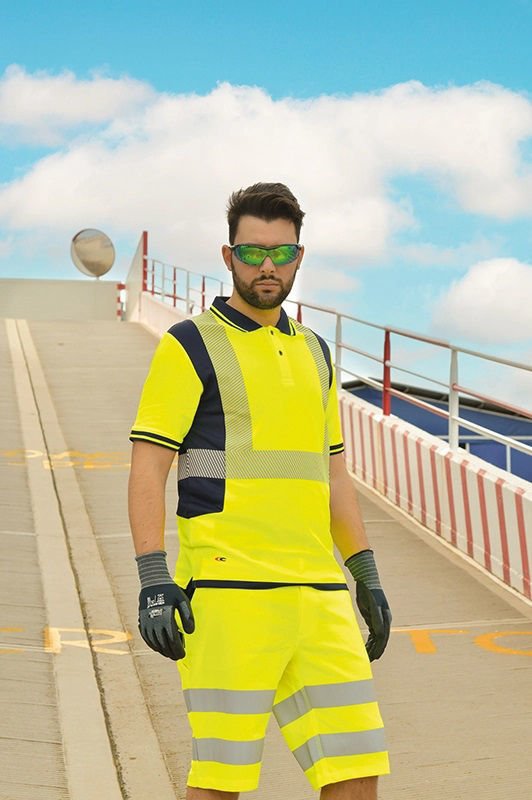 Μπλουζάκι Polo Ανακλαστικό Εργασίας Αντηλιακό (UPF 40+) Cofra Tilcara yellow - Image 2