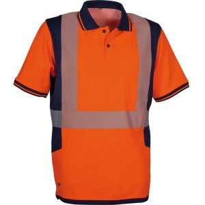 Μπλουζάκι Polo Ανακλαστικό Εργασίας Αντηλιακό (UPF 40+) Cofra Tilcara orange