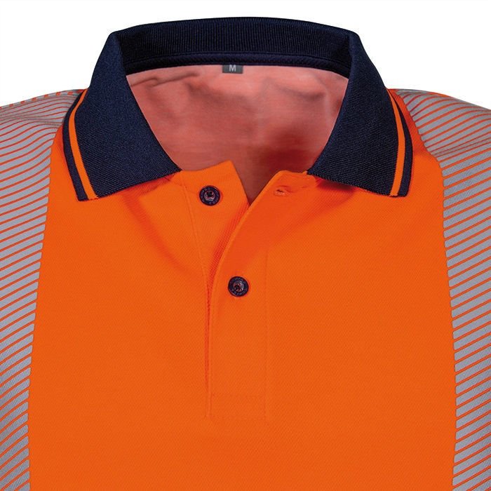 Μπλουζάκι Polo Ανακλαστικό Εργασίας Αντηλιακό (UPF 40+) Cofra Tilcara orange - Image 4