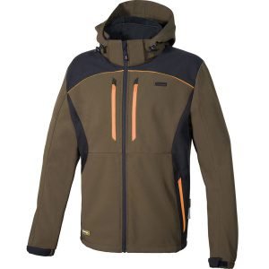 Κυνηγετικό Ελαστικό Softshell Jacket Cofra Klarbo clay brown/black/orange