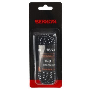 Κορδόνια παπουτσιών Bennon black-grey 155εκ.
