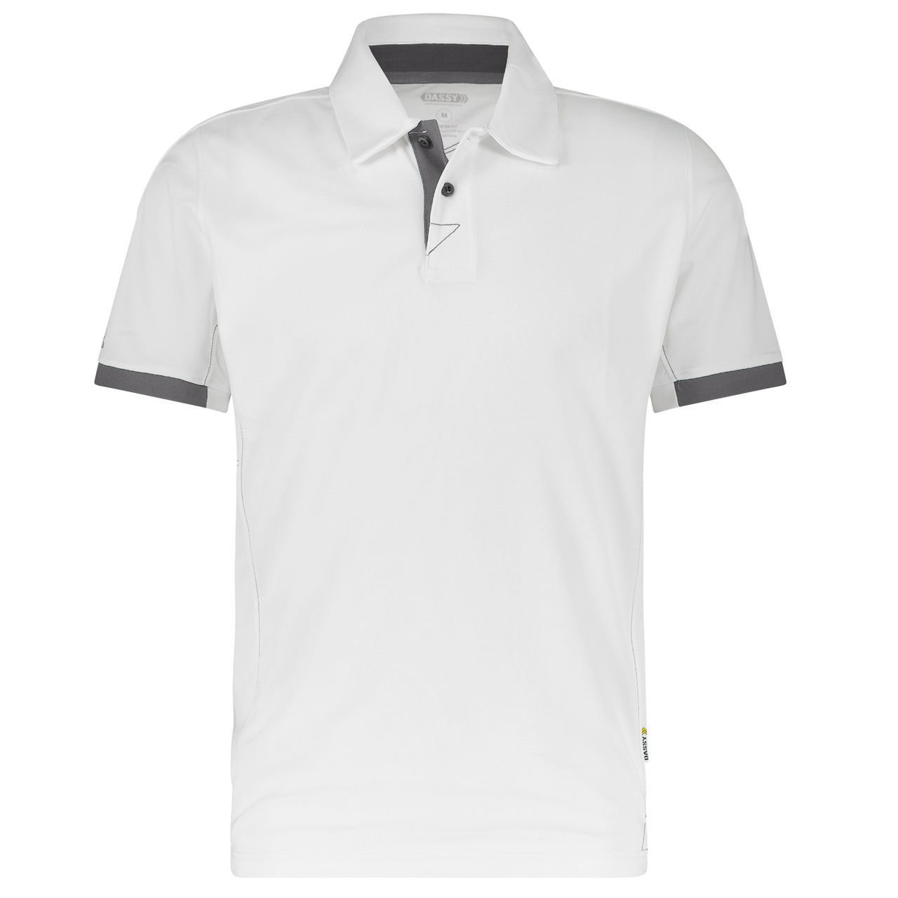 Μπλουζάκι Polo Αντηλιακό (UPF 50+) Dassy Traxion white/anthracite grey
