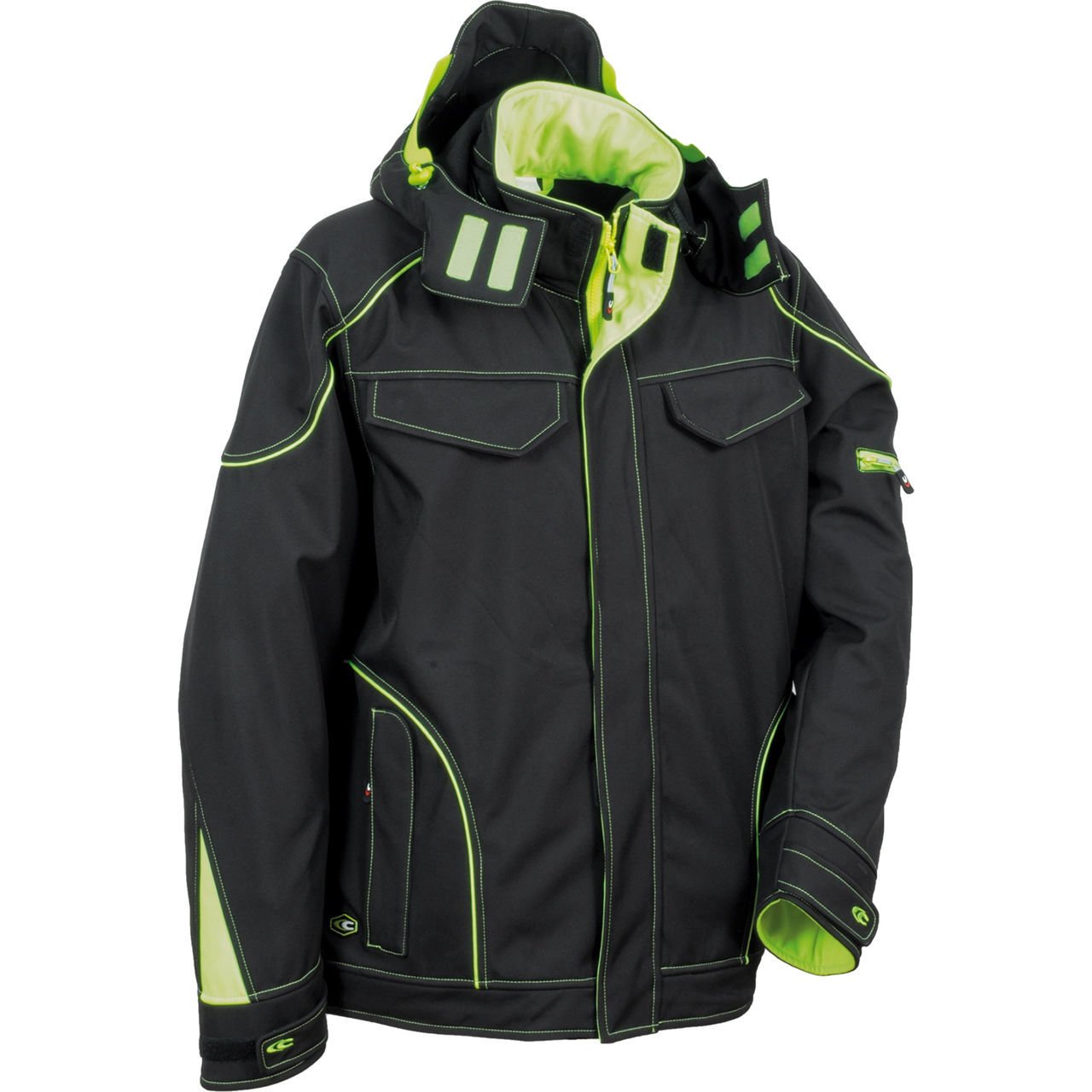 Softshell Jacket Cofra Tecka black/lime