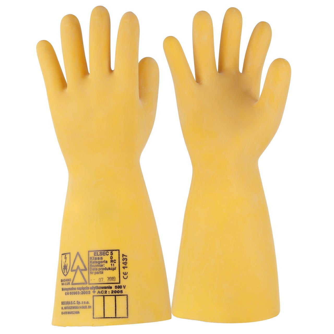 Γάντια Ηλεκτρολόγων Μέσης Τάσης Secura Elsec 500V