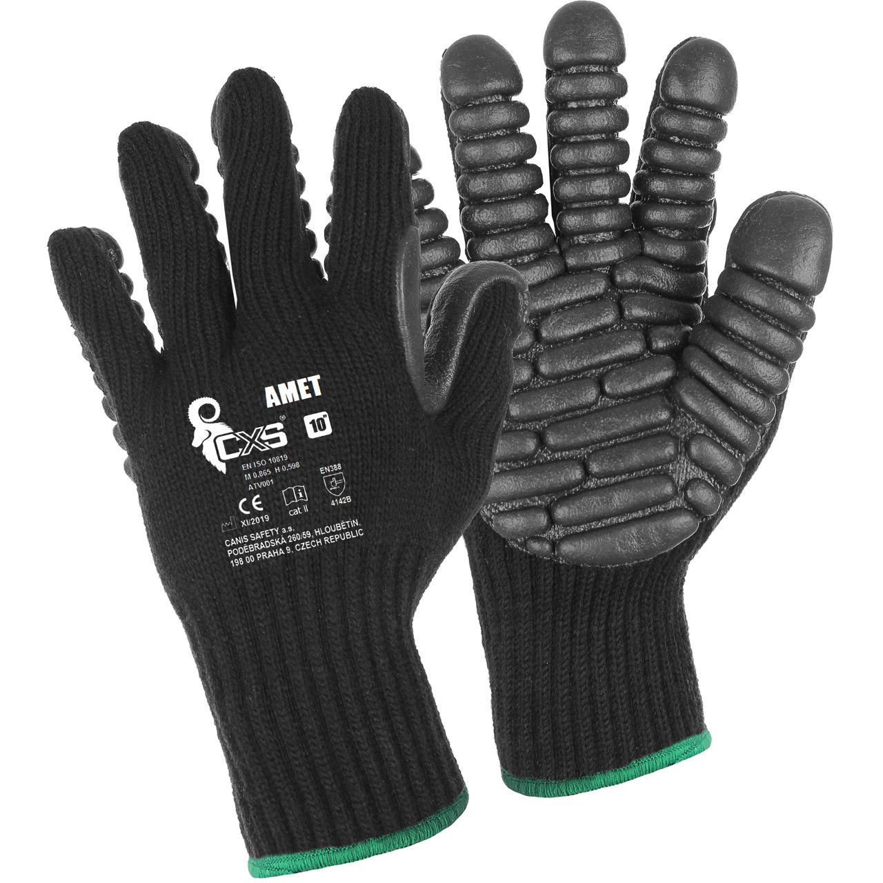 Αντικραδασμικά Γάντια Εργασίας CXS Amet black/grey