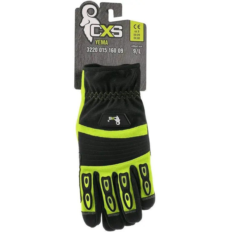 Γάντια Εργασίας CXS Yema yellow-black - Image 2