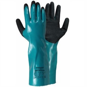 Γάντια Νιτριλίου Χημικών Cofra Abragrip green/black