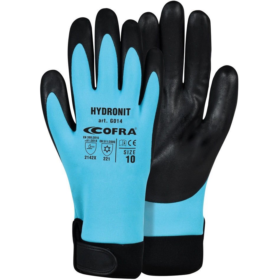 Softshell Γάντια Ψύχους Cofra Hydronit turquoise/black
