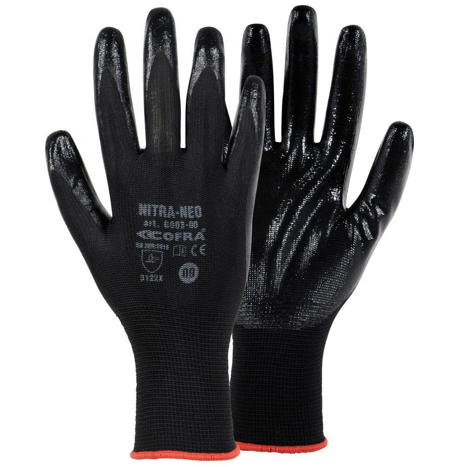 Γάντια Νιτριλίου Cofra Nitra-Neo black/black