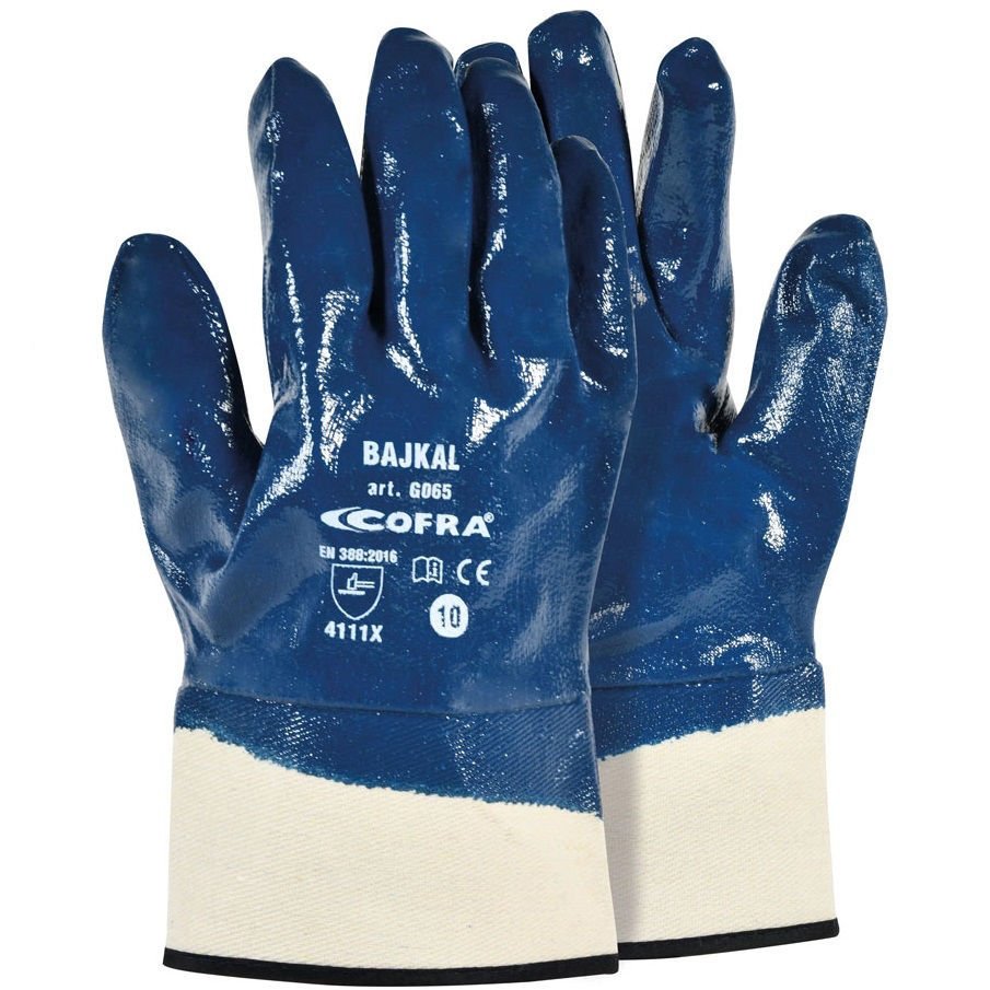 Γάντια Νιτριλίου Cofra Bajkal white/navy