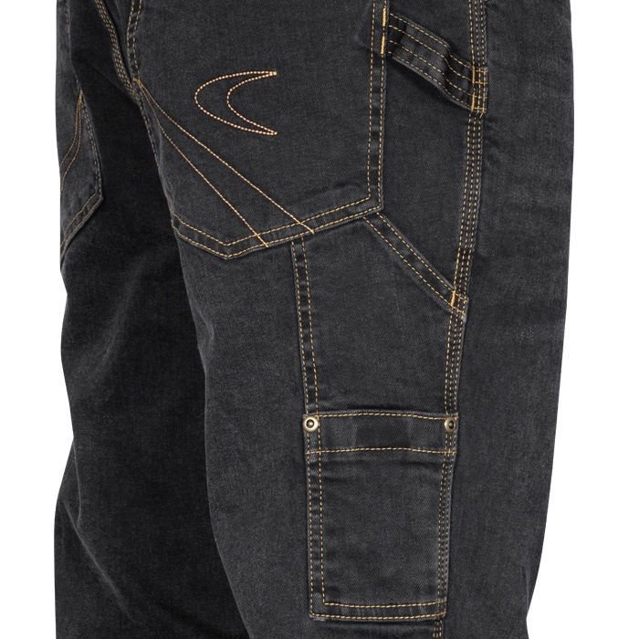 Jean Ελαστικό Παντελόνι Εργασίας Cofra Paradas black - Image 2