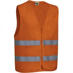 Ανακλαστικό Γιλέκο εργασίας με φερμουάρ Valento Wagon orange CHVAWAGNF