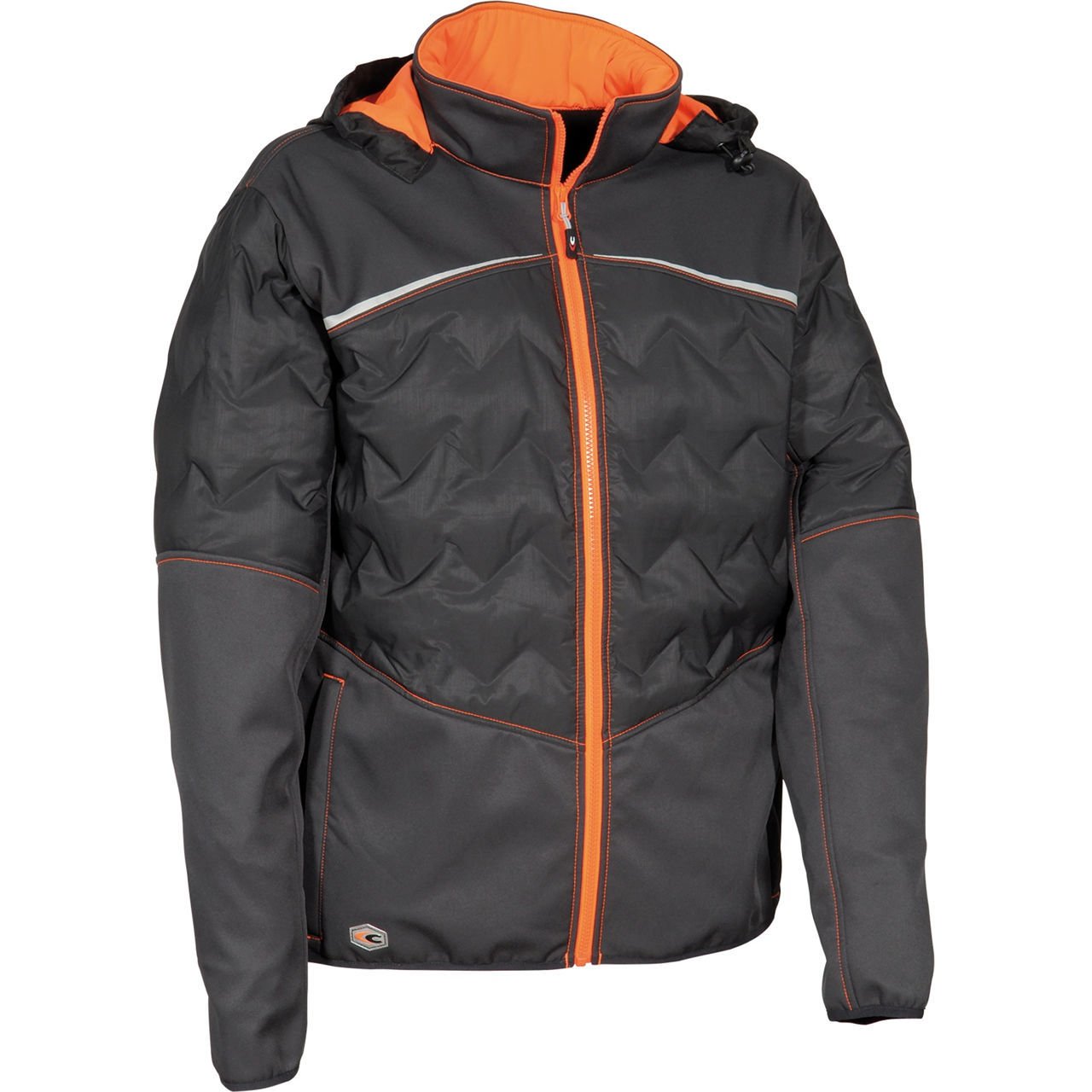 Μπουφάν Φουσκωτό Cofra Poligus anthracite/orange