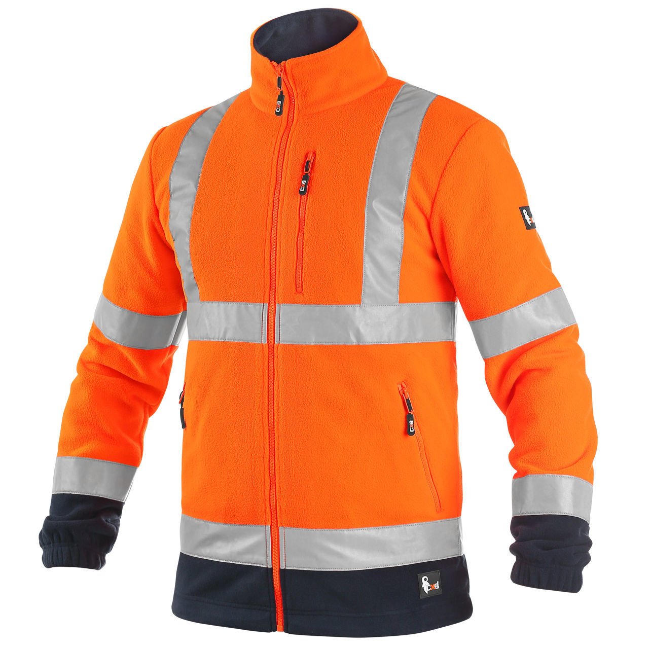 Ζακέτα Εργασίας fleece high vis CXS Preston orange-blue