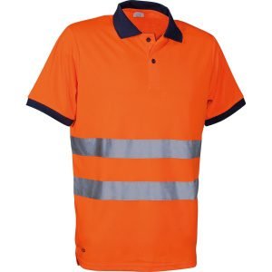 Μπλουζάκι Polo Ανακλαστικό Cofra Kaduna orange
